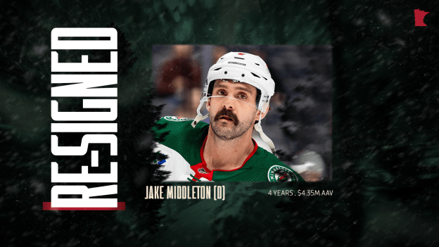 Minnesota Wild Signs Jake Middleton to a Four-Year Contract Extension