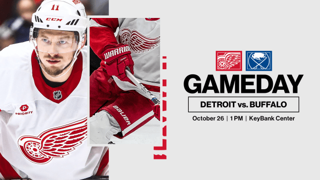 PREVIEW: Red Wings kick off weekend back-to-back set, beginning in Buffalo on Saturday afternoon