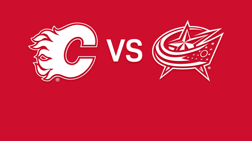 Blue Jackets vs Flames Matchup Banner