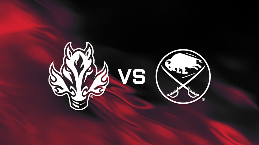 Sabres vs Flames Matchup Banner