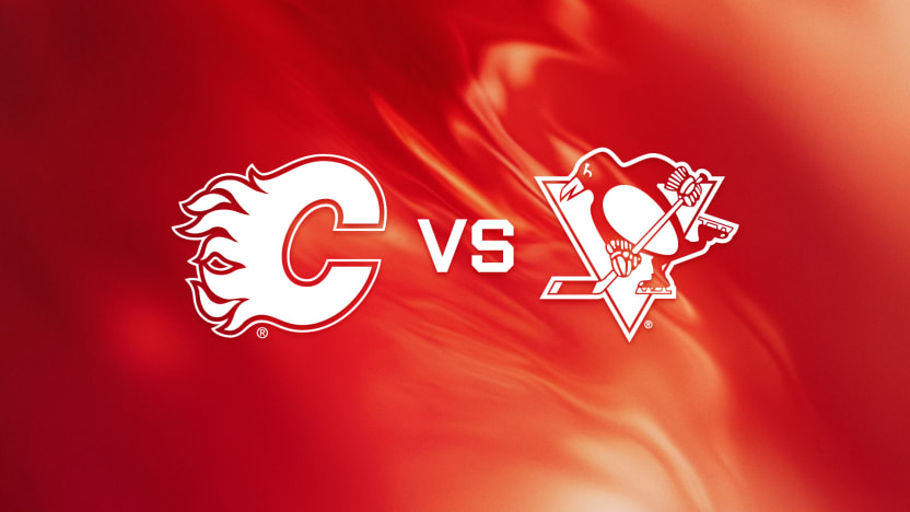 Penguins vs Flames Matchup Banner