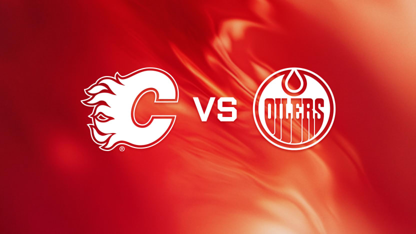 Oilers vs Flames Matchup Banner