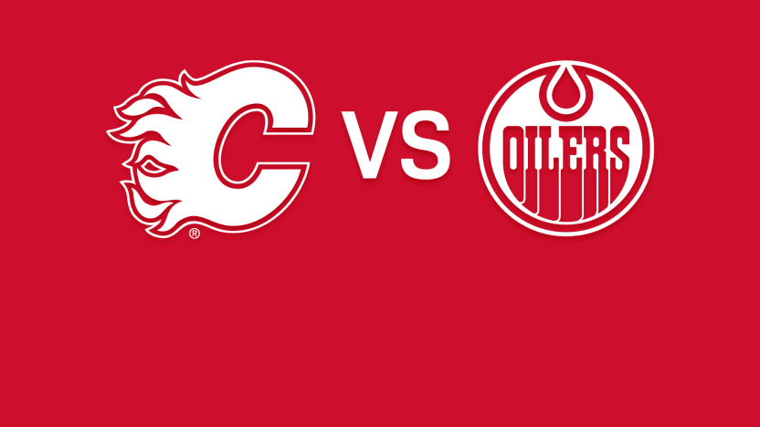 Flames vs Oilers matchup banner