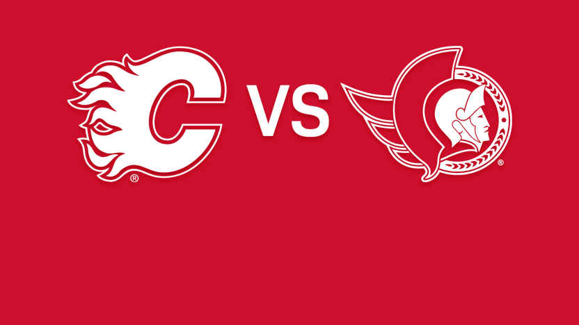 Senators vs Flames Matchup Banner