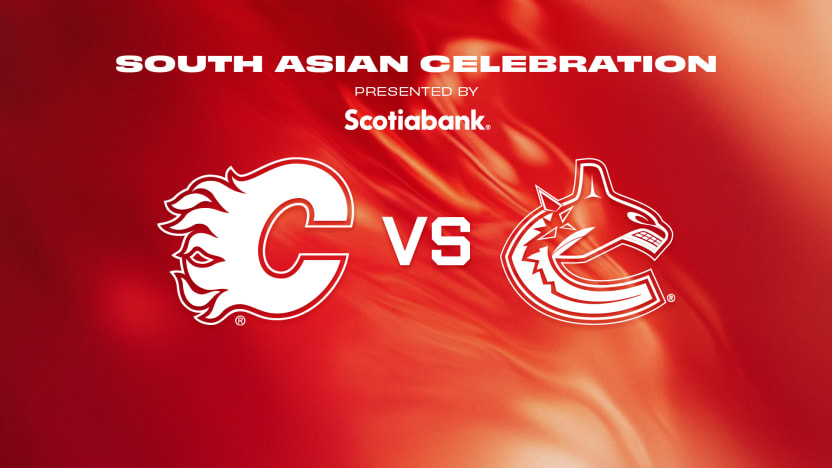 Canucks vs Flames Matchup Banner