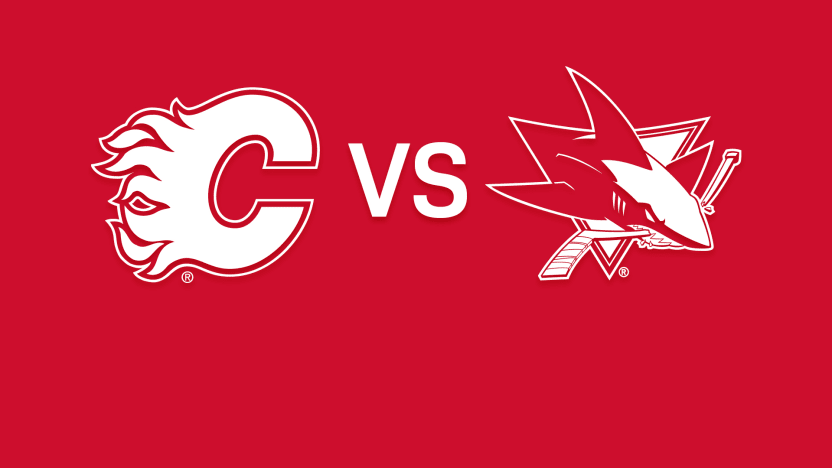 Sharks vs Flames Matchup Banner