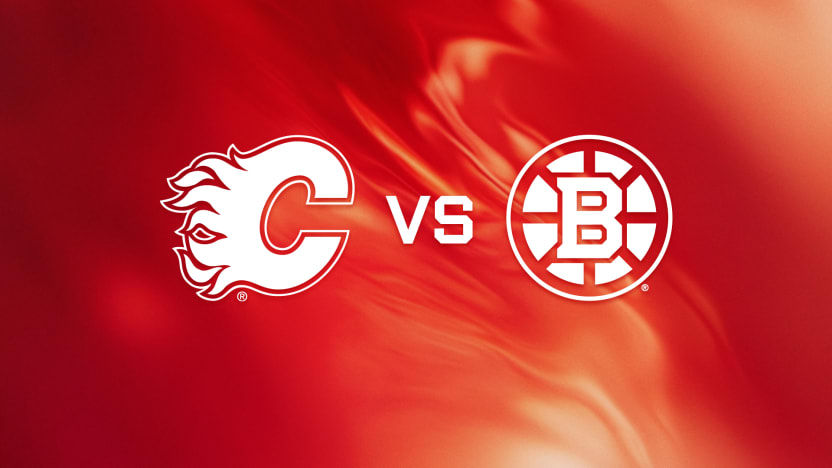 Bruins vs Flames Matchup Banner