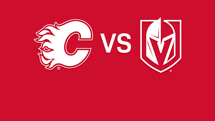 Golden Knights vs Flames Matchup Banner