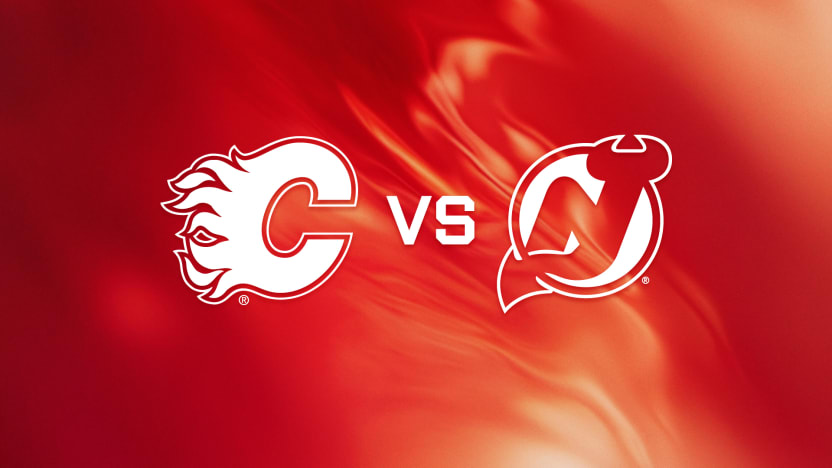 NJD vs Flames Matchup Banner
