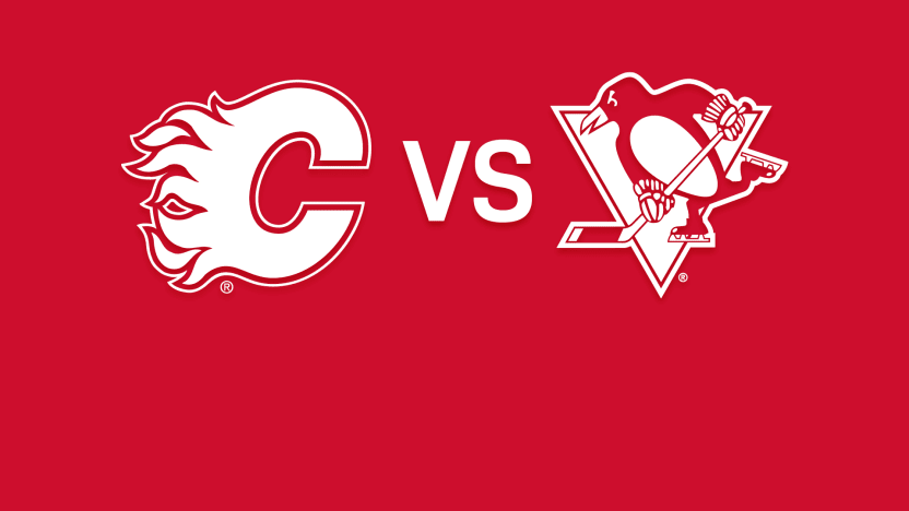 Penguins vs Flames Matchup Banner