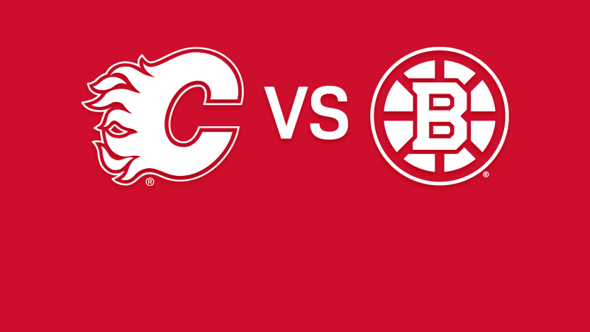 Bruins vs Flames Matchup Banner