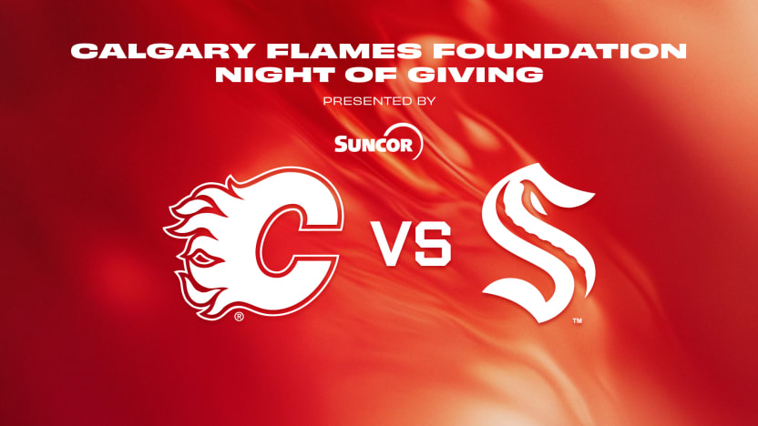 Kraken vs Flames Matchup Banner