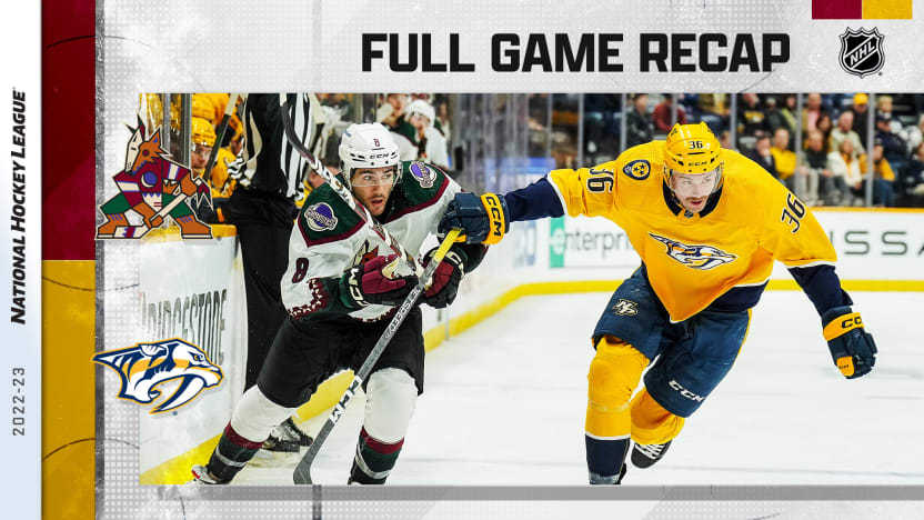Glass ends shootout in 7th round as Preds beat Coyotes 4-3