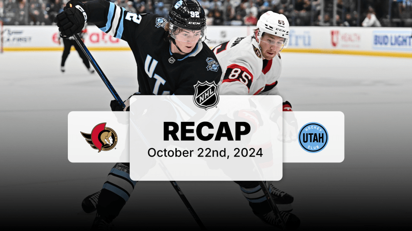 Ottawa Senators - Utah Hockey Club - Oct 22, 2024 | NHL.com
