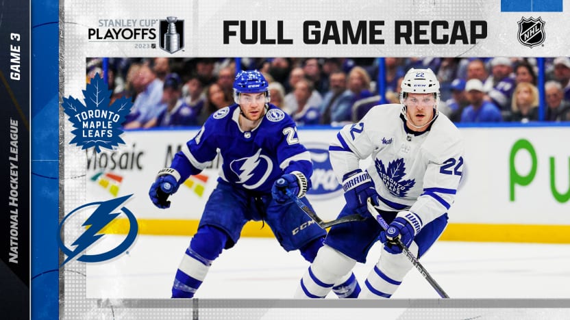 Lightning fall in OT 4-3 as Leafs gain series lead