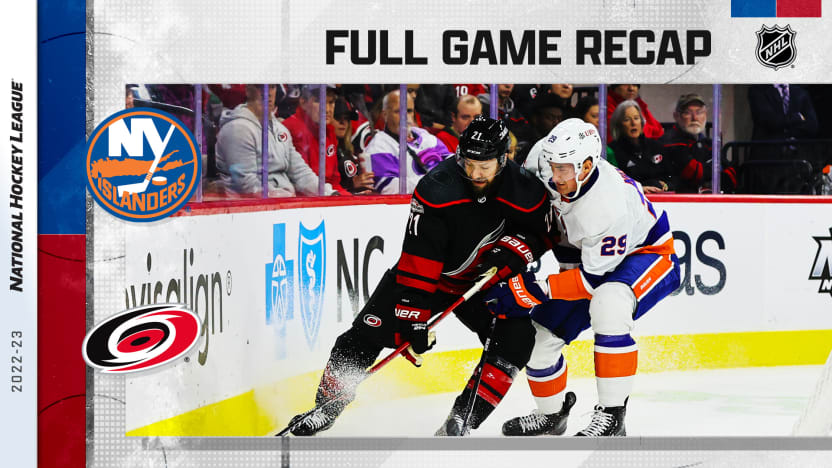 Hurricanes vs Islanders NHL hockey game Who won? Final score