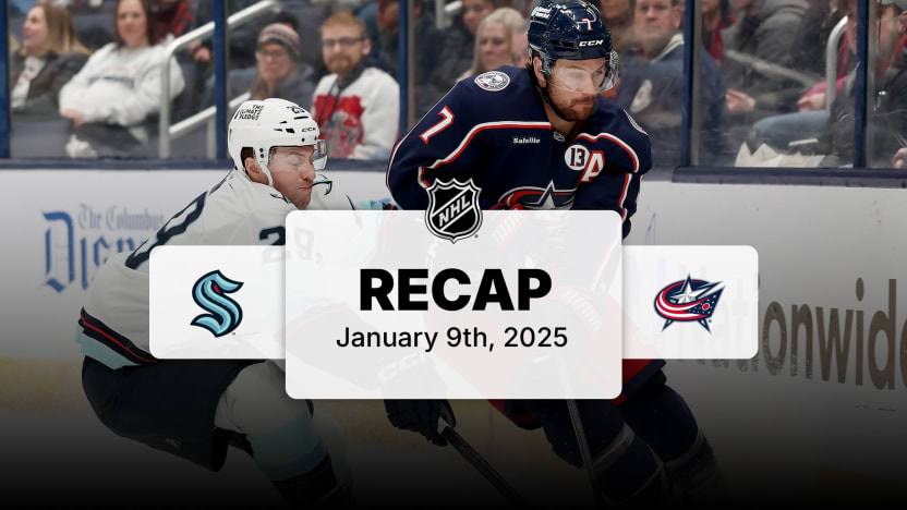 Columbus Blue Jackets - Seattle Kraken - Jan 9, 2025 | NHL.com