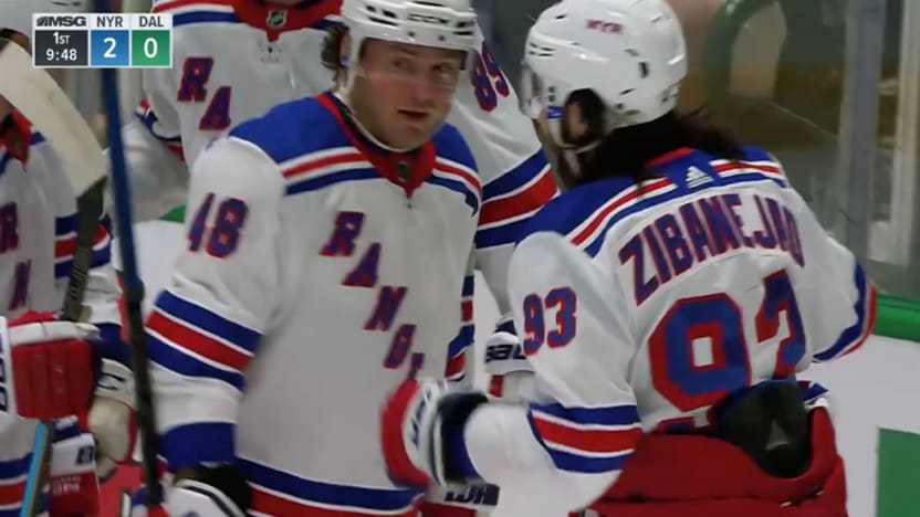 Watch: Jamie Benn, Stars show off custom Rangers-inspired uniforms