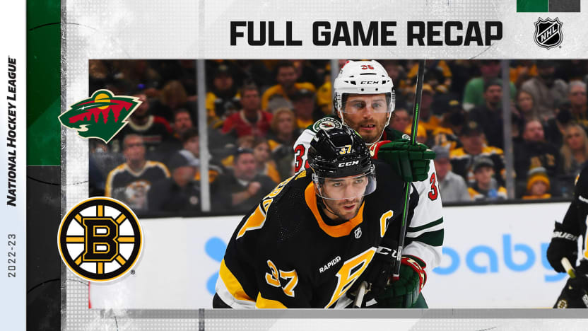 Minnesota Wild's Matt Boldy scores first NHL goal against Boston Bruins