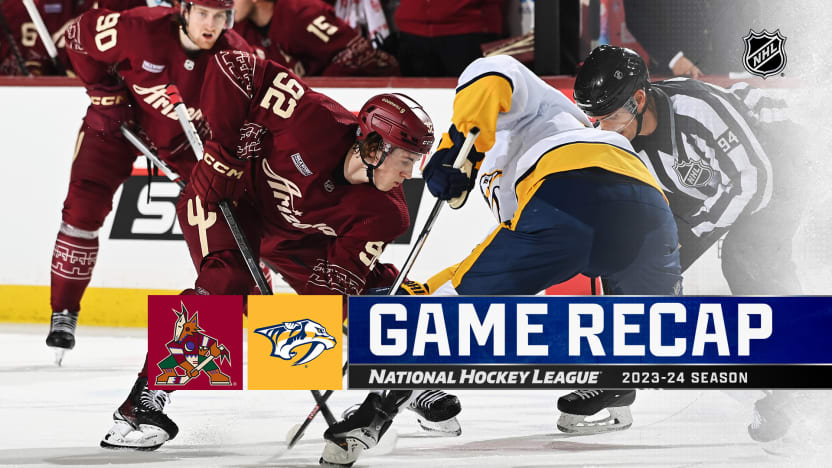 Arizona Coyotes - Nashville Predators - Jan 20, 2024 | NHL.com