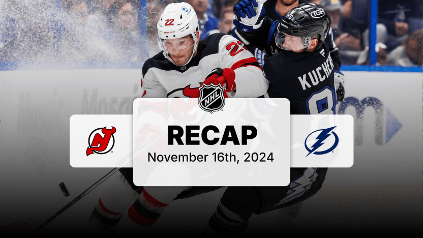 New Jersey Devils Tampa Bay Lightning Nov 16 2024 NHL