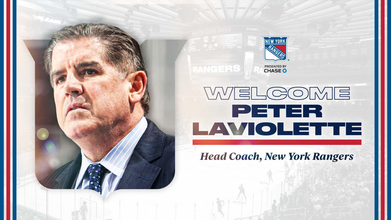 Peter Laviolette Named Rangers Head Coach New York Rangers