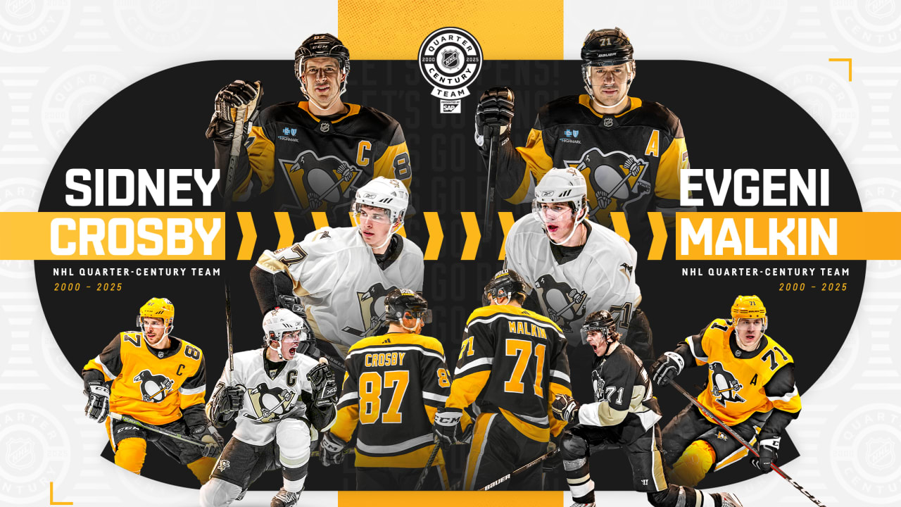 Sidney Crosby and Evgeni Malkin Named to NHL’s Quarter-Century Team | Pittsburgh Penguins