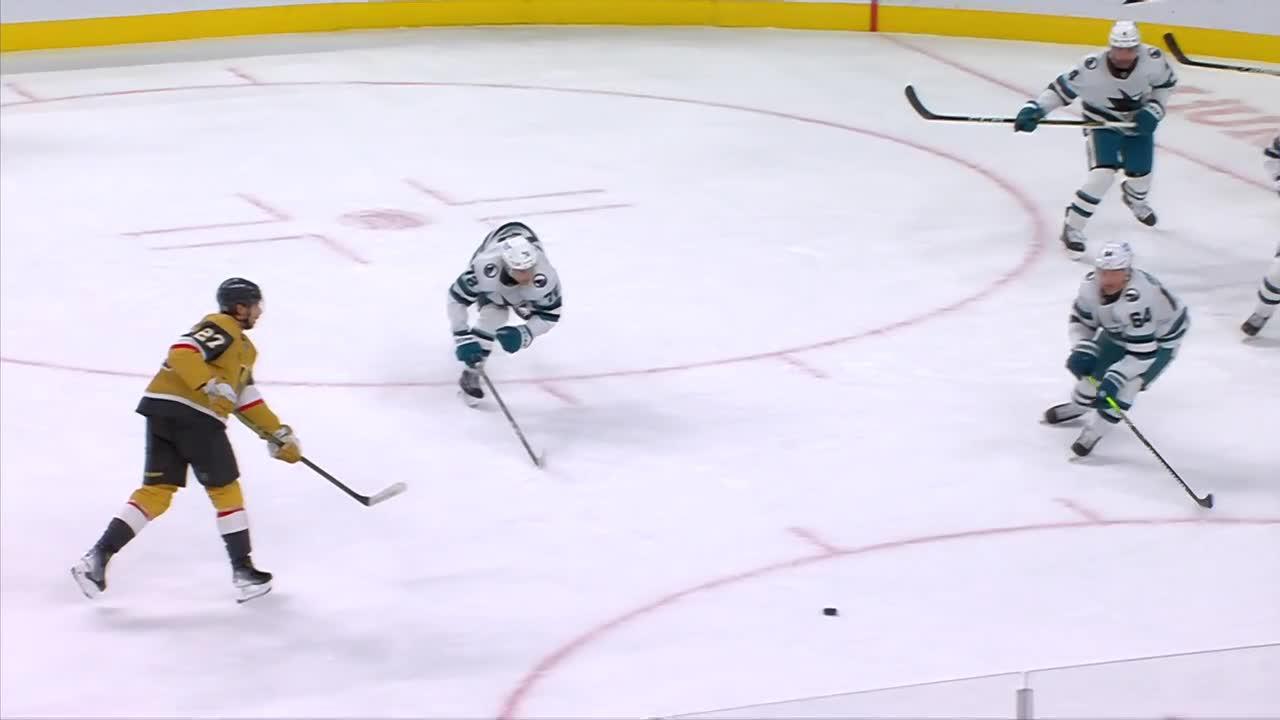SJSVGK Dorofeyev scores PPG against Vitek Vanecek Vegas Golden Knights