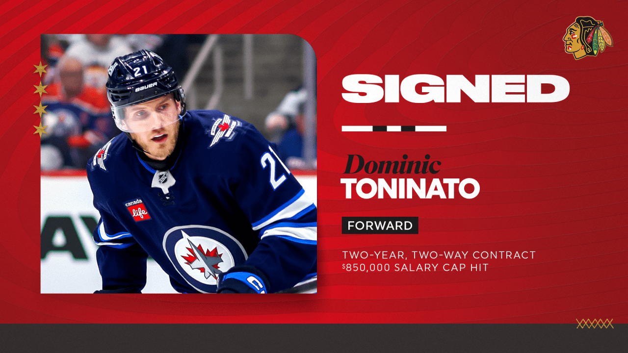 RELEASE: Blackhawks Sign Dominic Toninato to Two-Year, Two-Way Contract | Chicago Blackhawks