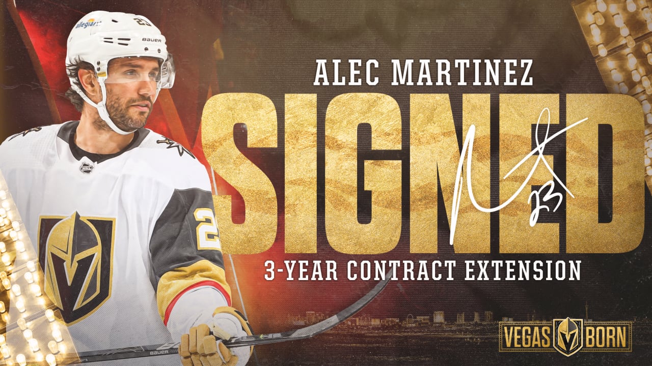 GoldenKnights have re-signed D Alec Martinez to a three year