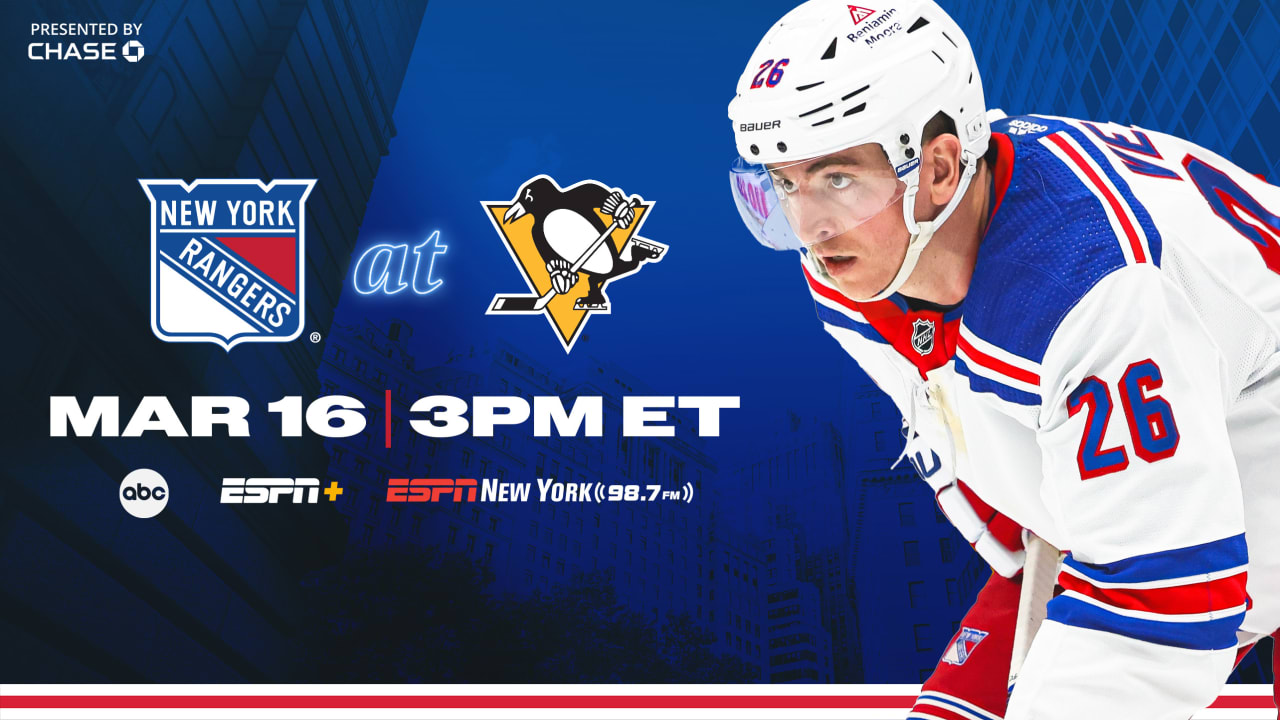 Pregame Notes: Rangers At Penguins | New York Rangers