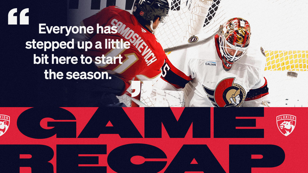 RECAP: Panthers 6, Senators 2 | Florida Panthers