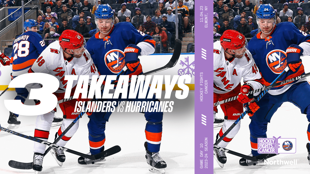 3 Takeaways: Isles Let Lead Slip In 4-3 OT Loss To Hurricanes | New ...