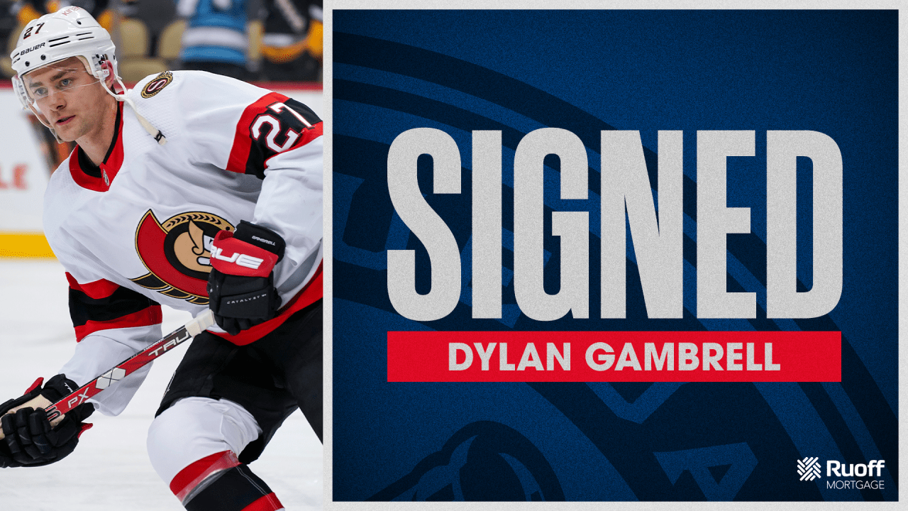 Blue Jackets sign Dylan Gambrell to two-way contract