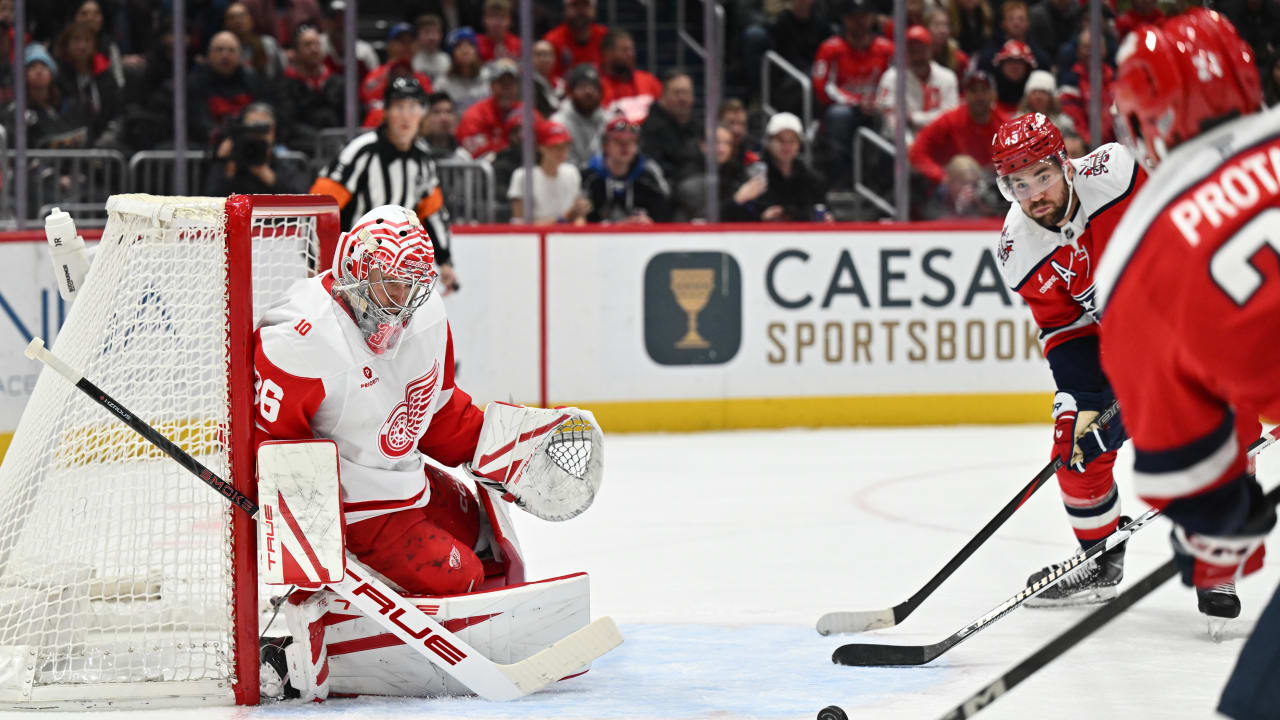 DET@WSH: Gibson with a great save against Sonny Milano | Detroit