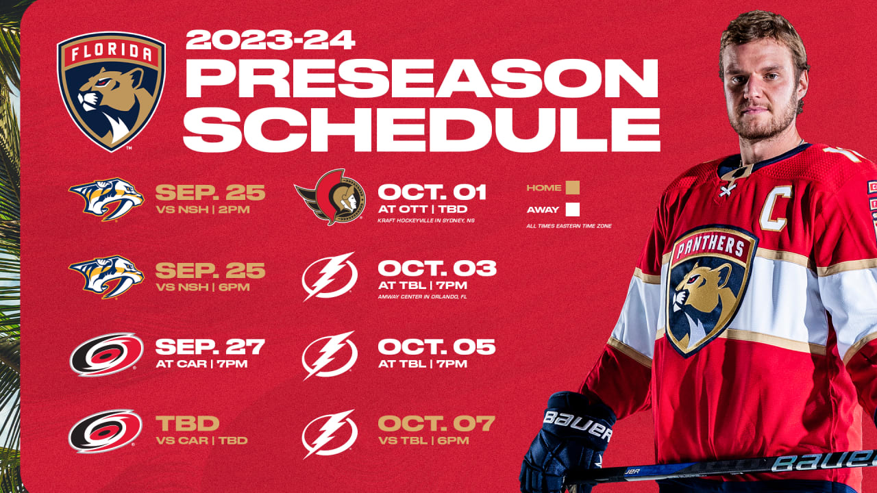 Florida Panthers Announce 2023-24 Preseason Schedule