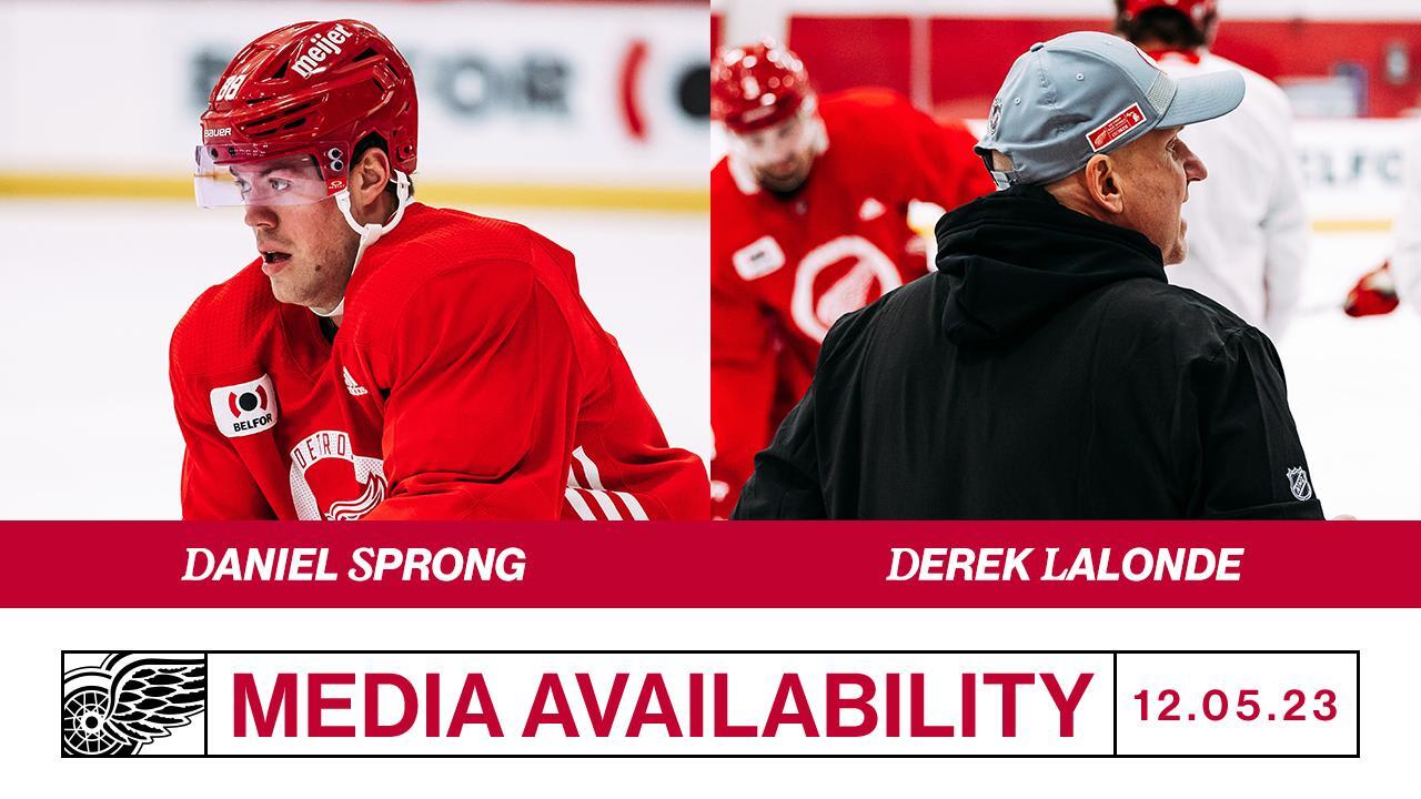 Sprong Lalonde Media Detroit Red Wings