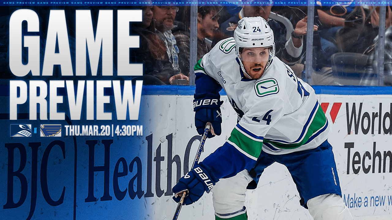 Standings Positioning on the Line as Canucks Begin Six-Game Road Trip in St. Louis | Vancouver Canucks