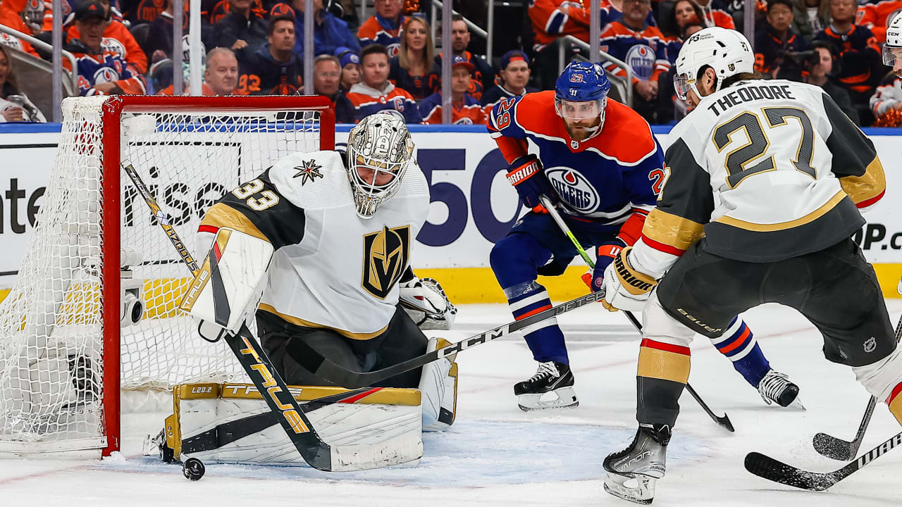 Knights rely on Adin Hill in goal in 5-1 win over Oilers; Vegas up