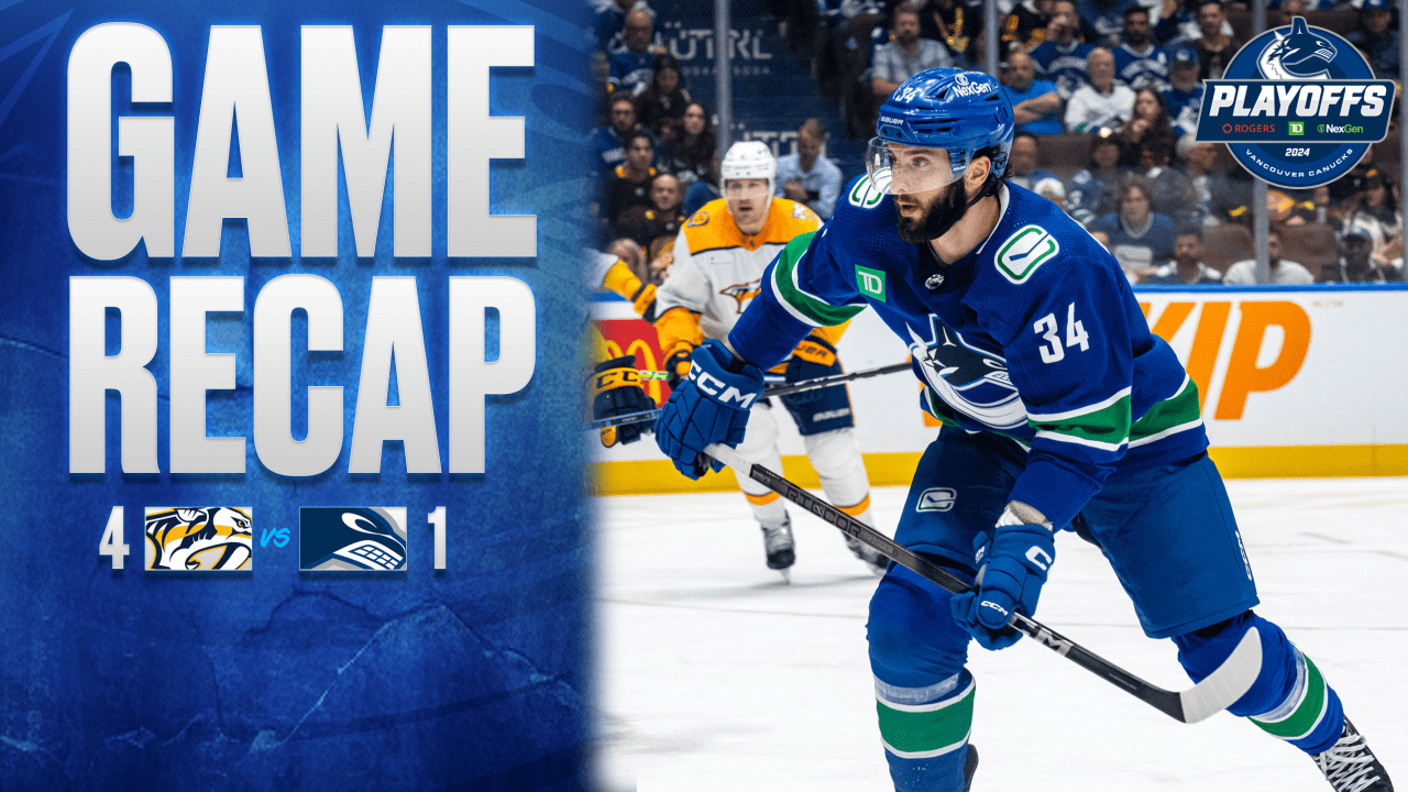 Zadorov Scores Canucks’ Goal as Predators Tie Series 1-1 in Game 2 ...