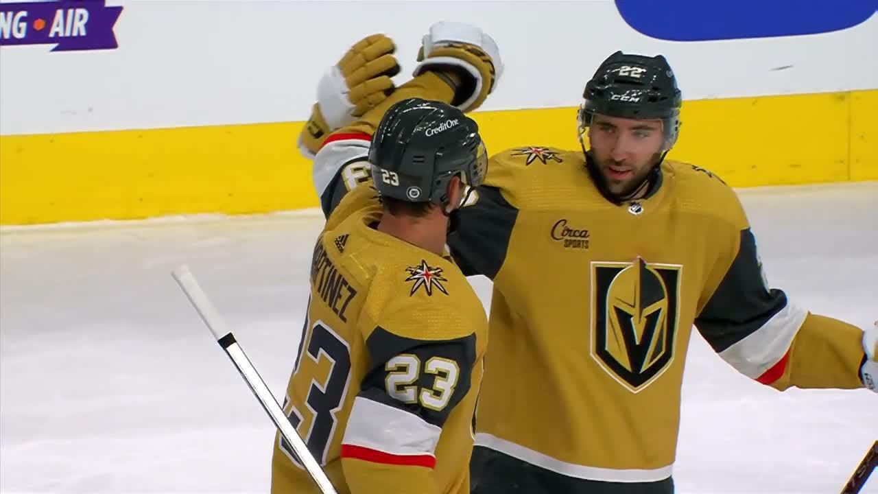 SJS VGK Martinez scores goal against Sharks