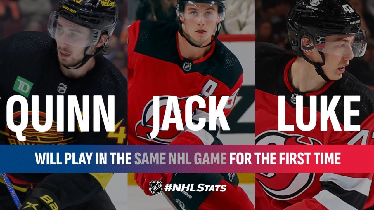 Hughes brothers meet in NHL game