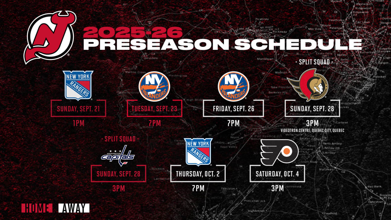 Devils Set 2025-26 Pre-Season Schedule | RELEASE | New Jersey Devils