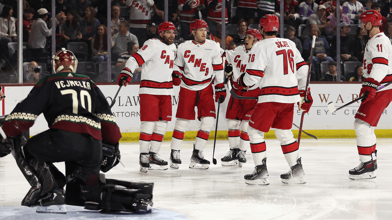 Canes Score Early, Often In Win Over Coyotes Carolina Hurricanes