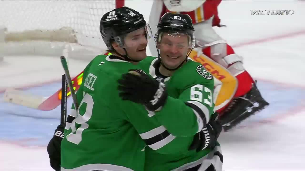 Sam Steel with a Goal vs. Calgary Flames | Dallas Stars - NHL.com