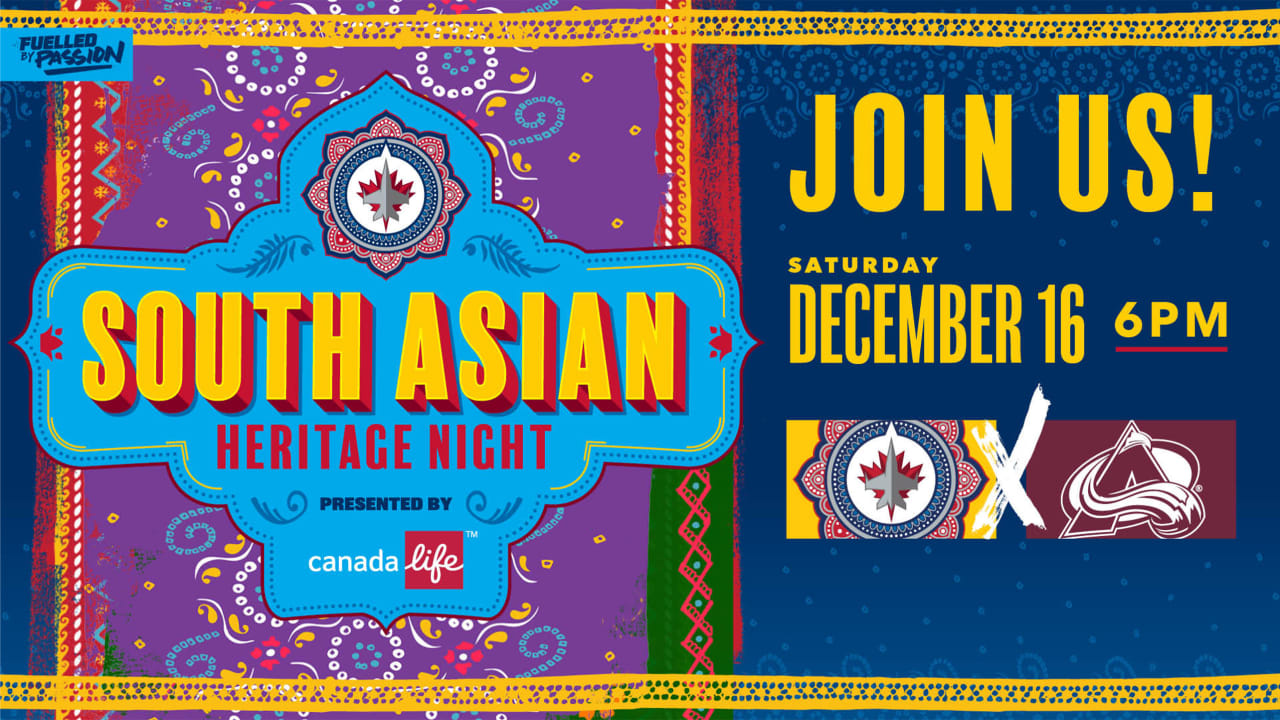 The Winnipeg Jets host the second annual South Asian Heritage Night presented by Canada Life.  16