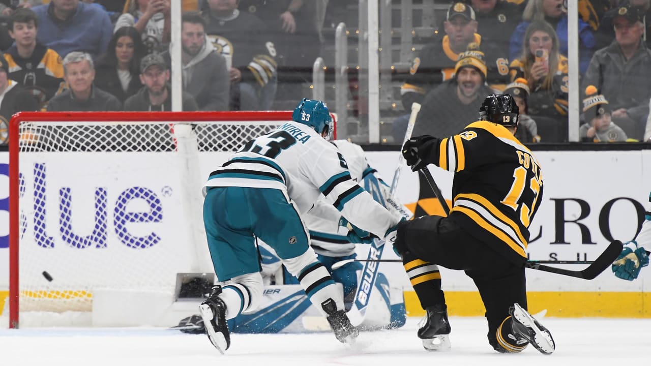 Coyle Scores Twice in Third as Bruins Rally Past Sharks | Boston Bruins