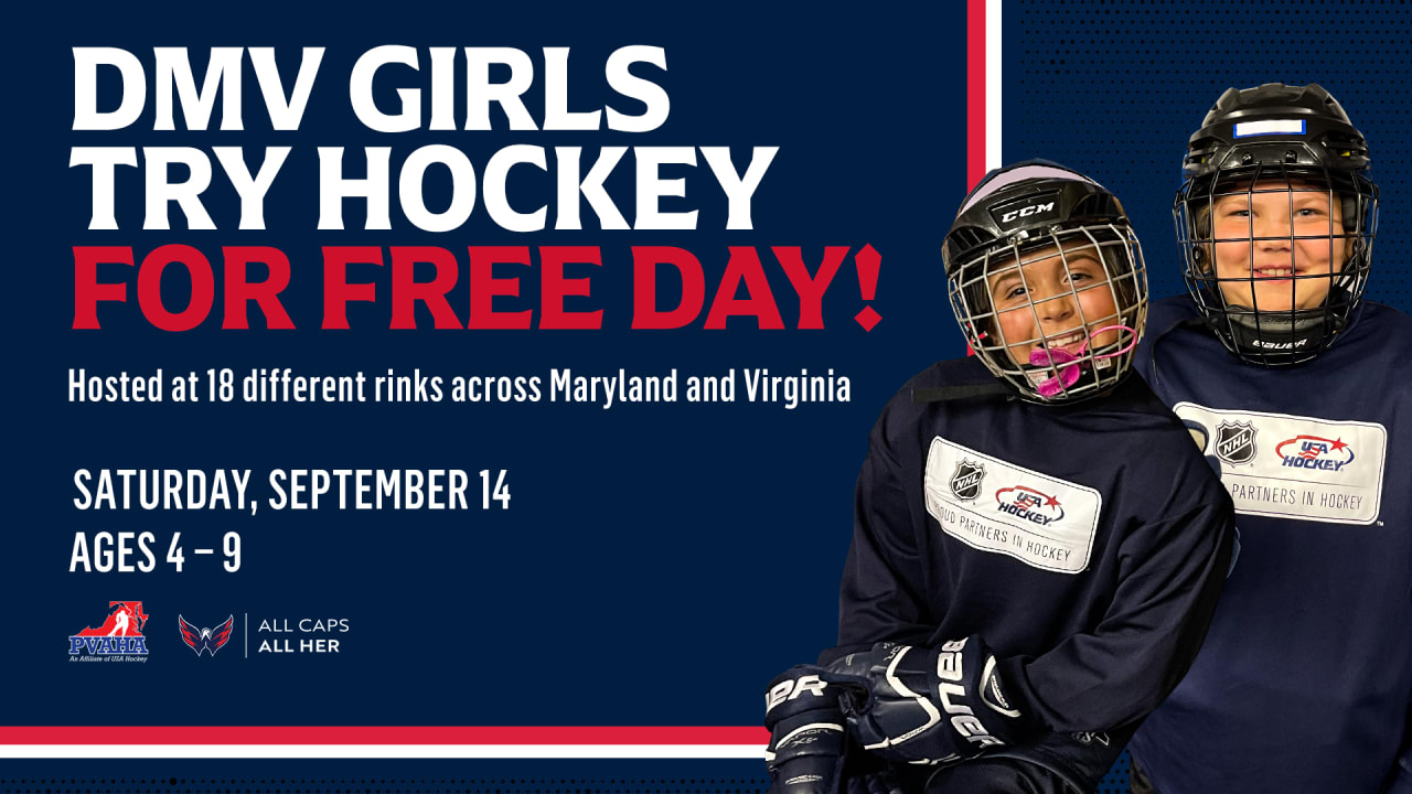 Registration Now Open for DMV Girls Try Hockey for Free Day at 18 Local  Hockey Rinks | Washington Capitals