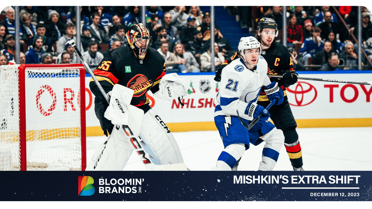 Mishkin's Extra Shift Canucks 4, Lightning 1 Tampa Bay Lightning