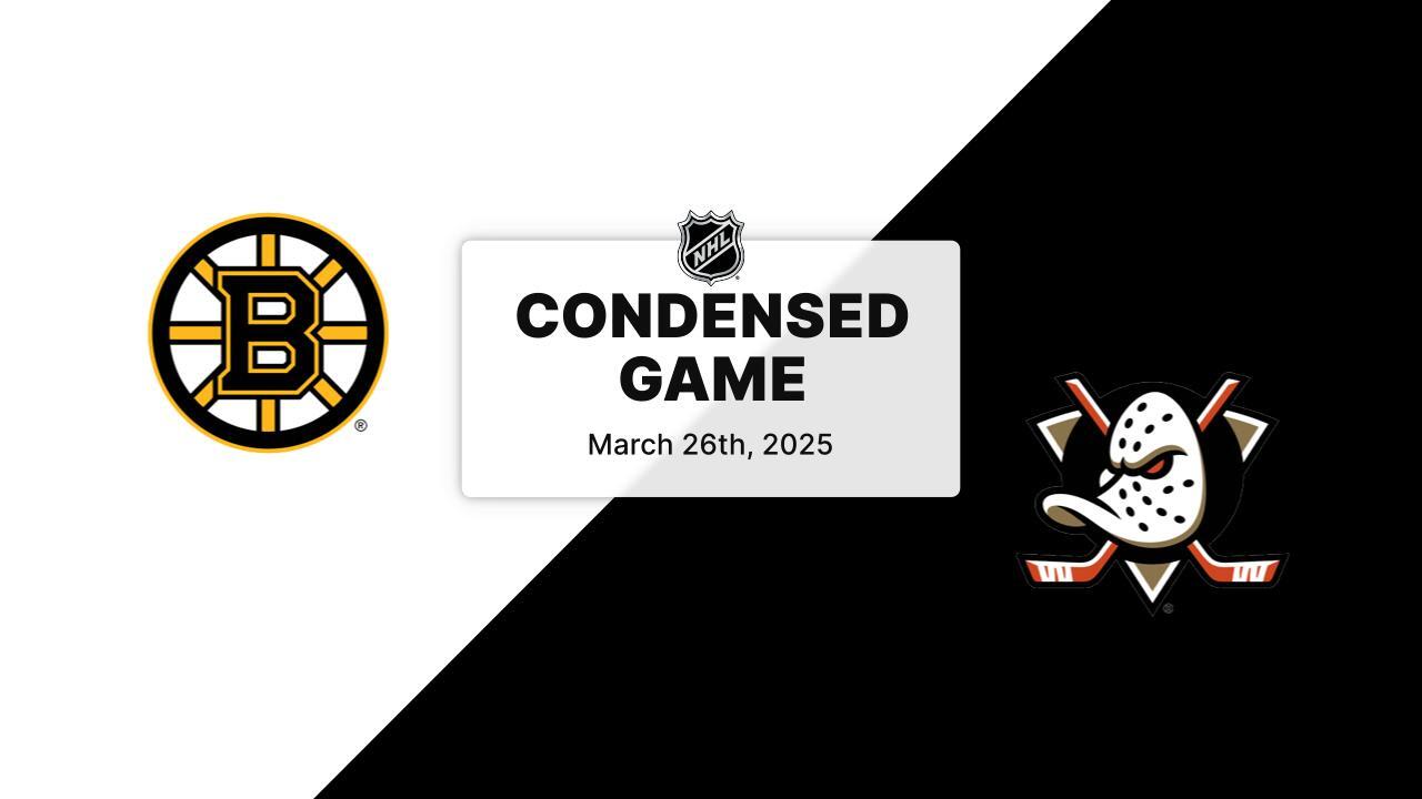 BOS at ANA | Condensed Game | NHL.com